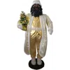 Fraser Farm Hill Fhf 58" Aa White/gold Santa- Grey Curly Beard (dancing/music) In Gold