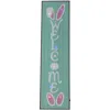 Fraser Farm Hill Welcome 45" Porch Leaner With Led In Green