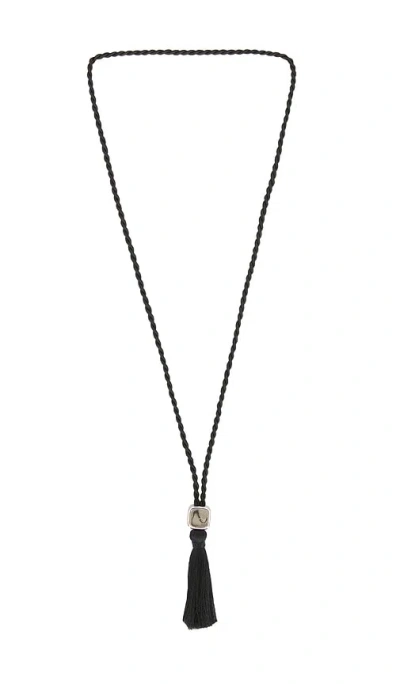 Frasier Sterling After Hours Tassle Necklace In Black