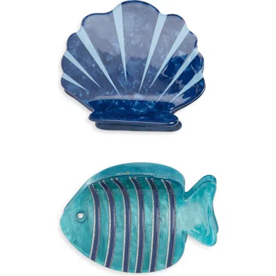 Frasier Sterling Amalfi Set Of 2 Claw Clips In Neutral