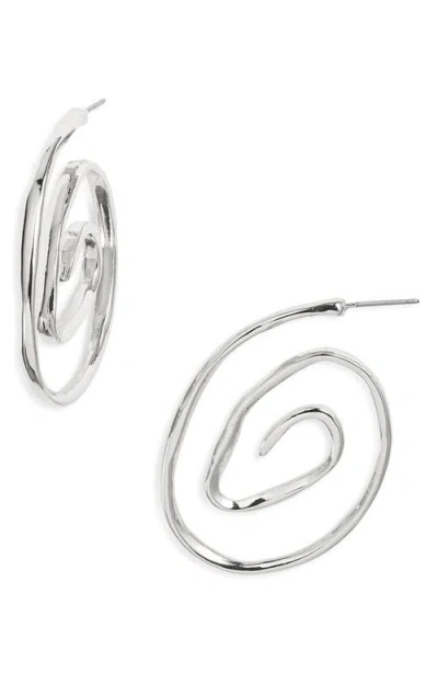 Frasier Sterling Bermuda Hoop Earrings In Silver
