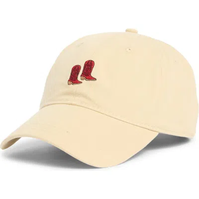 Frasier Sterling Boots Embroidered Baseball Cap In Yellow