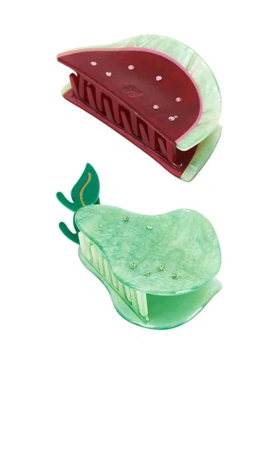 Frasier Sterling Cabo Claw Clip Set In Multi