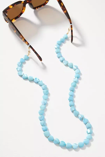 Frasier Sterling Cape Cod Heart Sunglasses Chain In Blue