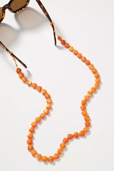 Frasier Sterling Cape Cod Heart Sunglasses Chain In Orange