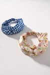 Frasier Sterling Ciao Bella Printed Satin Twist Headbands, Set Of 2
