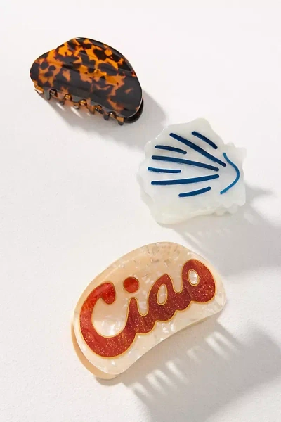 Frasier Sterling Ciao Hair Claw Clips, Set Of 3