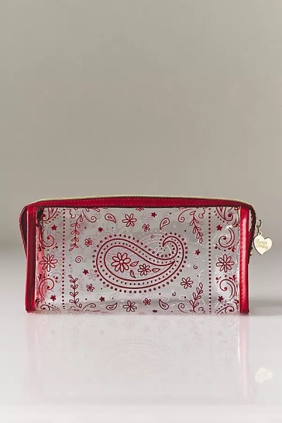 Frasier Sterling Classic Bandana Rectangle Makeup Bag In Red