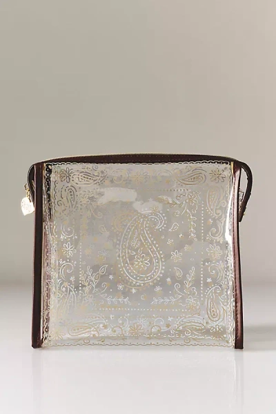 Frasier Sterling Classic Bandana Square Makeup Bag In Brown