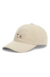 Frasier Sterling Dachshund Canvas Baseball Cap In Neutral