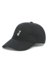 Frasier Sterling Dalmatian Canvas Baseball Cap In Black