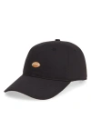 Frasier Sterling Embroidered Football Baseball Cap In Black
