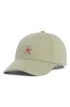 Frasier Sterling Embroidered Martini Bow Baseball Cap In Green