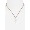 Frasier Sterling Florenzia Freshwater Pearl Cross Pendant Necklace