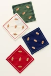 Frasier Sterling Football Linen Blend Cocktail Napkins, Set Of 4 In Multi