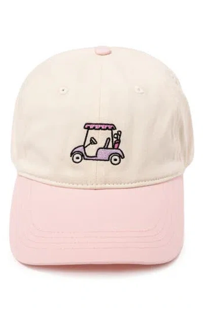 Frasier Sterling Golf Cart Embroidered Baseball Cap In Pink