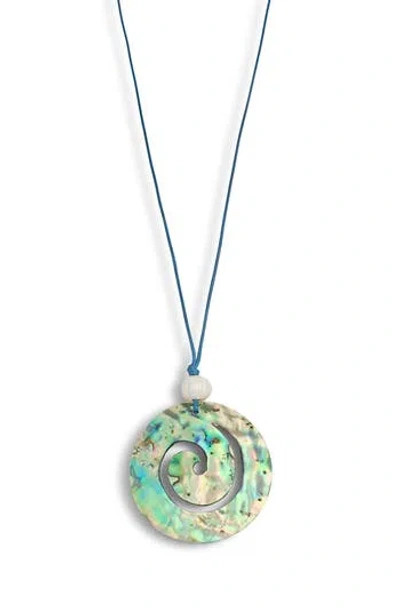 Frasier Sterling Island Breeze Cord Pendant Necklace In Pattern