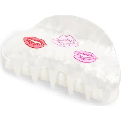 Frasier Sterling Kisses Claw Clip In White