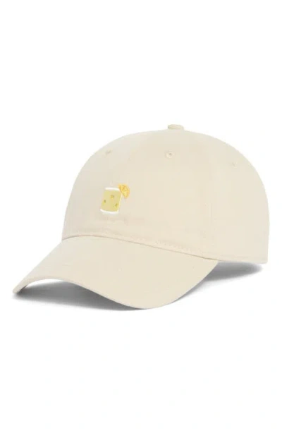 Frasier Sterling Lemon Twist Cotton Canvas Baseball Cap In Metallic