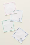 Frasier Sterling Linen Blend Mahjong Cocktail Napkins, Set Of 4 In White