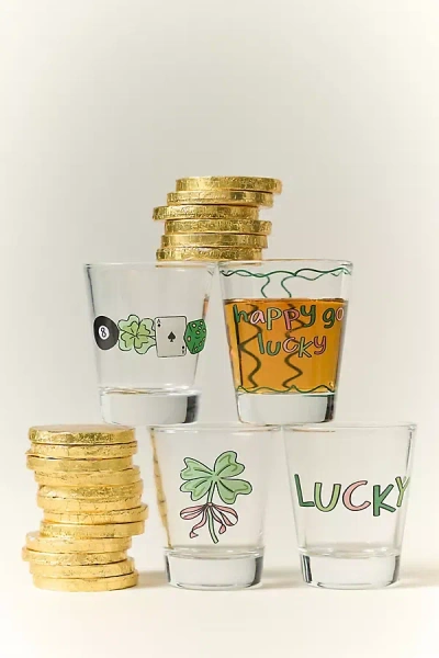 Frasier Sterling Lucky Shot Glasses, Set Of 4 In Multi