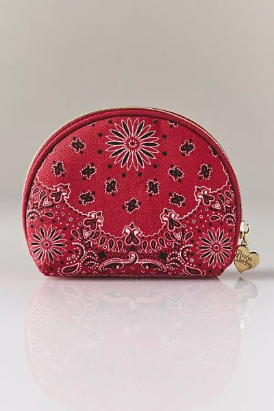 Frasier Sterling Mini Pouch Classic Bandana In Red
