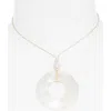Frasier Sterling Monaco Circle Pendant Necklace