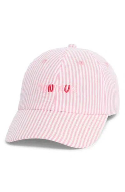 Frasier Sterling Montauk Canvas Adjustable Baseball Cap In Pink