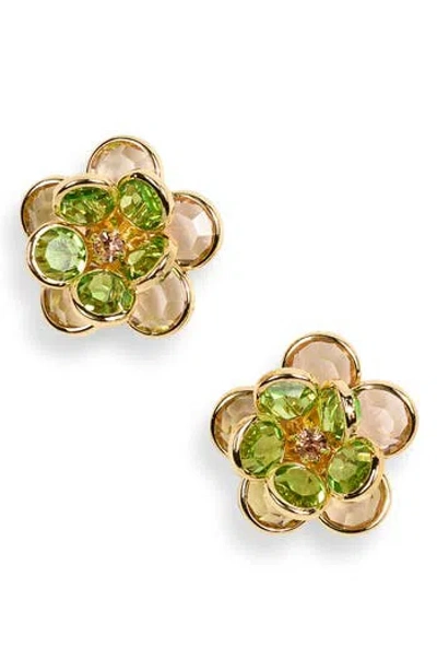 Frasier Sterling Petunia Flower Stud Earrings In White