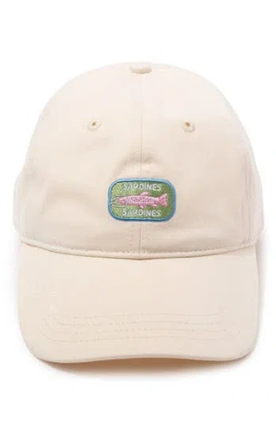 Frasier Sterling Sardines Embroidered Baseball Cap In Neutral