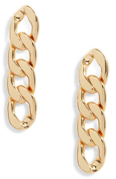 Frasier Sterling Small Talk Chain Link Drop Earrings In Gold