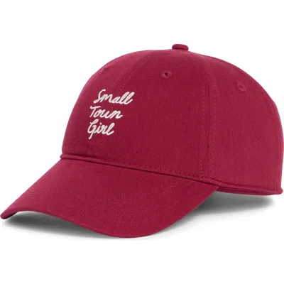 Frasier Sterling Small Town Girl Baseball Cap In Burgundy