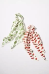 Frasier Sterling Spicy Hair Scarves, Set Of 2 In Green