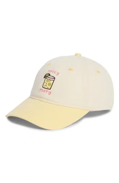 Frasier Sterling Spicy Marg Embroidered Baseball Cap In White
