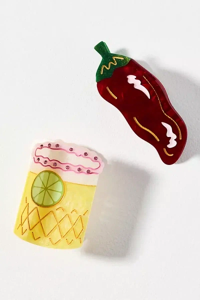 Frasier Sterling Spicy Marg Hair Claw Clips, Set Of 2 In Multi