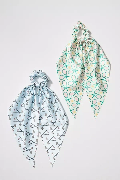 Frasier Sterling Sport Hair Scarves, Set Of 2 In White