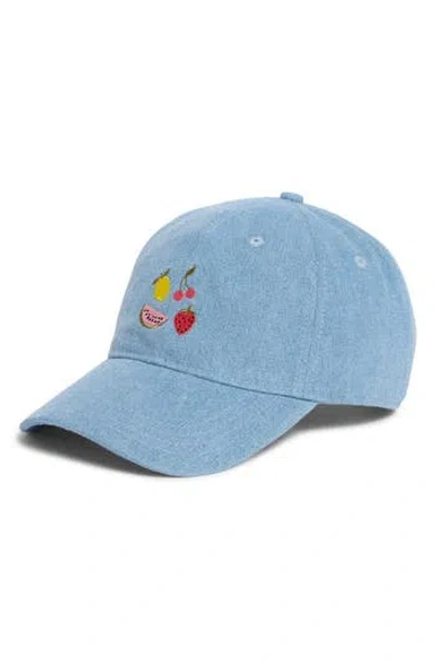 Frasier Sterling Summer Fruits Baseball Cap In Blue