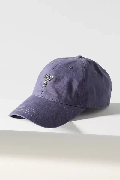 Frasier Sterling Tassel Bow Baseball Cap In Gray
