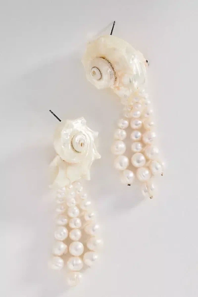 Frasier Sterling Tidal Treasure Earrings In White