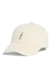 Frasier Sterling Vino Embroidered Baseball Cap In White