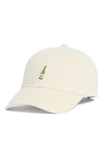 Frasier Sterling Vino Embroidered Baseball Cap In White