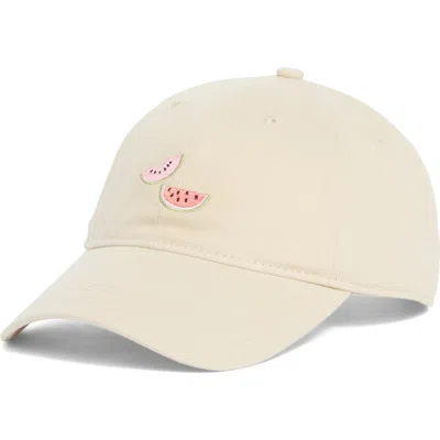 Frasier Sterling Watermelon Embroidered Cotton Canvas Baseball Cap In Orange