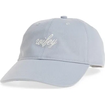 Frasier Sterling Wifey Cotton Canvas Baseball Cap In Metallic