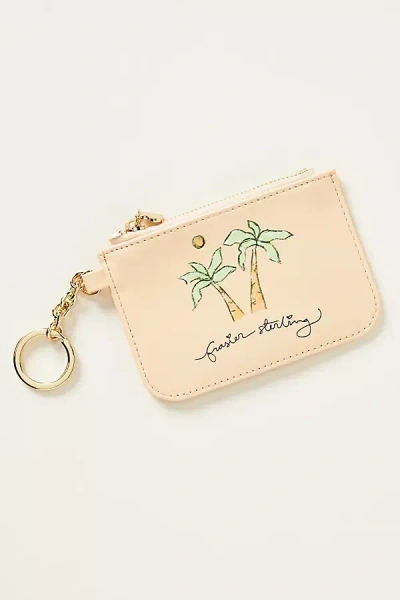 Frasier Sterling X Anthropologie Coin Purse Key Chain: Vacay Edition In Neutral
