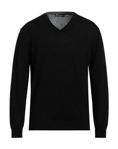 Fratelli Man Sweater Black Size L Wool