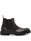 Fratelli Rennella Elastic-panel Leather Boots In Brown