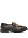 Fratelli Rennella Lace-up Leather Loafers In Brown