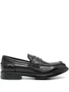 Fratelli Rennella Penny Leather Loafers In Black