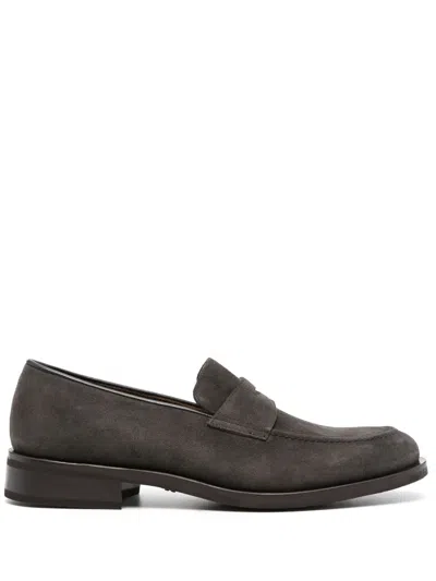 Fratelli Rossetti Suede Loafer In Charcoal_gray
