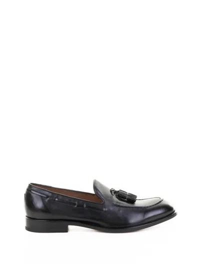 Fratelli Rossetti Black Leather Moccasin With Tassels